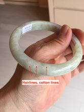 Load image into Gallery viewer, 61.5mm Certified Type A 100% Natural white/light purple/green Jadeite Jade bangle BF122-1926
