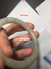 Load image into Gallery viewer, 53.5mm Certified type A 100% Natural green dark green floating seaweed round cut Jadeite bangle PC140-6615
