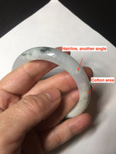 Load image into Gallery viewer, 53.8mm certified Type A 100% Natural light green/white jadeite jade bangle BK100-2343
