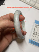 Load image into Gallery viewer, 57.7mm certified 100% natural green/purple/brown(Fu Lu SHOU) with green floating flowers jadeite jade bangle PD141-6311
