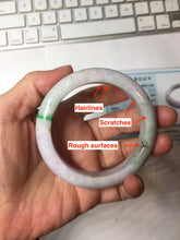 Load image into Gallery viewer, 55.6mm Certified 100% natural Type A sunny Green Yellow Light Purple(Fu Lu Shou) jadeite jade bangle PH249-0511
