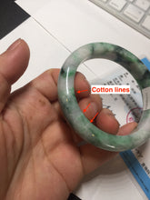 Load image into Gallery viewer, 54.5mm certified Type A 100% Natural sunny green white purple Jadeite Jade bangle BQ45-4132
