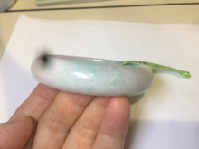 Load image into Gallery viewer, 50mm 100% natural Type A sunny green/purple oval  jadeite jade bangle E51-1084
