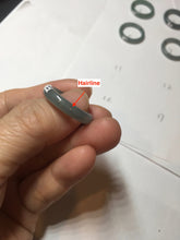 Load image into Gallery viewer, Size 6 1/2 100% natural type A light dark green blue black gray Guatemala jadeite band ring group AA112
