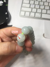 Load image into Gallery viewer, 12mm size 50-54mm 100% natural type A light green white jadeite jade beads bracelet AZ191
