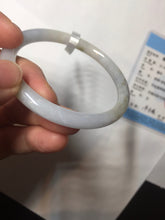 Load image into Gallery viewer, 53.5mm Certified type A 100% Natural light green purple brown black slim round cut Jadeite bangle PB184-9125
