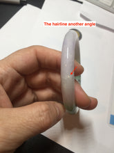 Load image into Gallery viewer, 56mm Certified Type A 100% Natural sunny green purple round cut Jadeite Jade bangle PB99-4951
