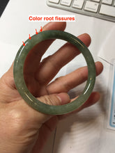 Load image into Gallery viewer, 卖了 57.4mm Certified 100% natural Type A oily dark green/ gray/brown (老油青) slim round cut jadeite jade bangle PB321-0594
