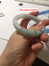 Load image into Gallery viewer, 52.8mm Certified type A 100% Natural green white light purple Jadeite bangle PE30
