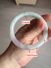 Load image into Gallery viewer, 55mm certified 100% natural type A green/purple/brown round cut jadeite jade bangle AU32-1339
