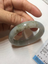Load image into Gallery viewer, 57.5mm Certified Type A 100% Natural light green black brown jadeite Jade bangle PC95-0337
