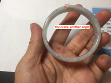 Load image into Gallery viewer, 51.2mm Certified  Type A 100% Natural light green purple jadeite jade bangle AA100-9100
