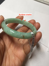 Load image into Gallery viewer, 49mm Certified Type A 100% Natural sunny apple green/red oval Jadeite Jade bangle BG62-0165
