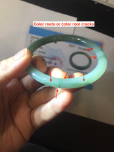 Load image into Gallery viewer, 59.8mm Certified Type A 100% Natural oily dark green(老油青) gray black round cut Jadeite Jade bangle BH110-0696
