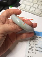 Load image into Gallery viewer, 56.7mm certified type A 100% Natural light green/blue purple Jadeite Jade bangle AB2-1325

