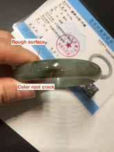 Load image into Gallery viewer, 55.8mm Certified 100% natural Type A oily dark green/gray/black jadeite jade bangle BN32-8086
