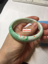 Load image into Gallery viewer, 56mm certified 100% natural Type A sunny green white jadeite bangle PD147-6264
