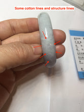 Load image into Gallery viewer, 45mm Certified Type A 100% Natural sunny green purple orange white(FU LU SHOU) flat Oval Jadeite Jade Bangle PJ71-2209
