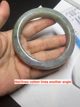 Load image into Gallery viewer, 60mm Certified Type A 100% Natural white/light purple/brown/yellow/gray (FU LU SHOU) Jadeite Jade bangle BF107-8641

