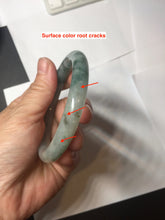 Load image into Gallery viewer, 54.6mm Certified Type A 100% Natural green white gray round cut jadeite Jade bangle BH236-0267
