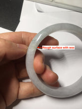 Load image into Gallery viewer, 58.5mm certified Type A 100% Natural white light green purple Jadeite Jade bangle PF68-0501

