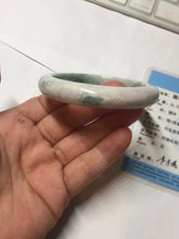 Load image into Gallery viewer, 55.5mm certified 100% natural Type A sunny green purple yellow(FU LU SHOU) white jadeite bangle PD156-6309
