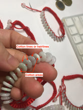 Load image into Gallery viewer, 100% natural type A green white purple Safety Guardian Button donut jadeite jade thread woven bracelets PD98

