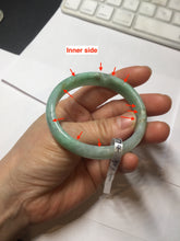 Load image into Gallery viewer, 50.5mm Certified Type A 100% Natural sunny apple green/red oval Jadeite Jade bangle BG61-0174
