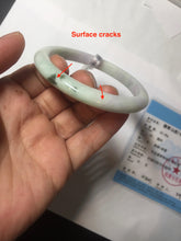Load image into Gallery viewer, 57mm certified Type A 100% Natural green purple Jadeite Jade bangle PC40-4033

