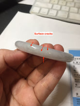 Load image into Gallery viewer, 53.4mm certified 100% natural Type A gray green white purple round cut jadeite jade bangle AA122-4914
