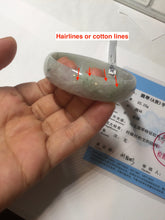 Load image into Gallery viewer, 50.5mm certified 100% natural Type A sunny green/light purple jadeite jade bangle PC42-0687
