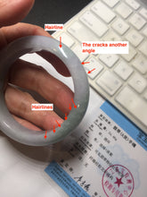 Load image into Gallery viewer, 52.7mm certified 100% natural Type A light green/purple jadeite jade bangle PE10-0323
