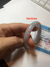 Load image into Gallery viewer, 53mm Certified Type A 100% Natural light green white purple oval Jadeite bangle X160-3838(Etsy 已经列)
