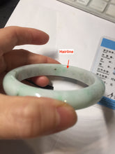 Load image into Gallery viewer, 60mm Certified Type A 100% Natural sunny green white Jadeite bangle PA262-3840
