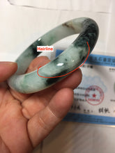 Load image into Gallery viewer, 59.6mm certified Type A 100% Natural light green purple Jadeite bangle PJ130-7293
