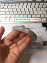 Load image into Gallery viewer, 57.8mm certified 100% certified natural  light green white fresh air jadeite jade bangle PC251-0569
