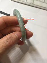 Load image into Gallery viewer, 51mm certified Type A 100% Natural light green sunny green white round cut Jadeite Jade bangle PH165
