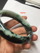 Load image into Gallery viewer, 62.2mm Certified Type A 100% Natural sunny green/dark greenJadeite bangle Call of the Distant Mountains(远山的呼唤) PH72-0606

