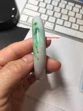Load image into Gallery viewer, 59mm certified 100% Natural type A sunny green light purple white Jadeite Jade bangle PC252-0322
