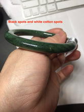 Load image into Gallery viewer, 56.6mm certified 100% Natural dark green/black nephrite (碧玉)  bangle HT168-5-3870
