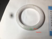Load image into Gallery viewer, 59mm Certified 100% natural type A sunny green white/light purple jadeite jade bangle BF16-5408
