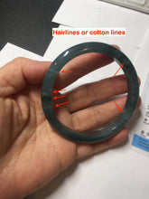 Load image into Gallery viewer, 58.8mm Certified Type A 100% Natural dark green/blue/gray/black Guatemala Jadeite bangle PD217-2323
