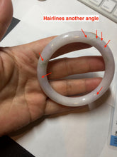 Load image into Gallery viewer, 54mm Certified type A 100% Natural sunny green purple round cut Jadeite bangle PC101-4952

