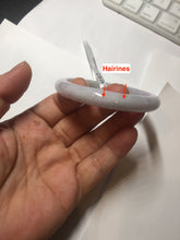 Load image into Gallery viewer, 53.5mm certified 100% natural light green purple slim jadeite jade bangle PC39-4034
