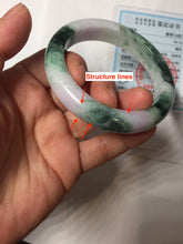 Load image into Gallery viewer, 55.5mm Certified 100% natural Type A Green &amp; Light Purple jadeite jade bangle PH246-0510
