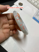 Load image into Gallery viewer, 56.5mm Certified Type A 100% Natural light green/purple/white round cut Jadeite bangle PD104-4907
