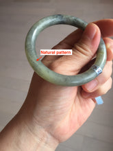 Load image into Gallery viewer, 51mm Certified 100% Natural Green/ black/gray sesame paste 芝麻糊 青花 round cut nephrite Jade bangle HHE104-5567

