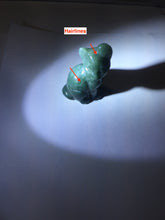 Load image into Gallery viewer, 100% Natural green/blue/gray/black Guatemala jadeite Jade cat desk decor/worry stone PF7
