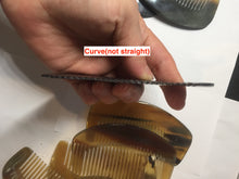 Load image into Gallery viewer, 10x5cm 100% Natural black brown yellow Buffalo Horn half moon Comb with flaws group NJ1
