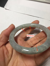 Load image into Gallery viewer, 53.5mm Certified Type A 100% Natural light green purple round cut Jadeite bangle PD203-3923
